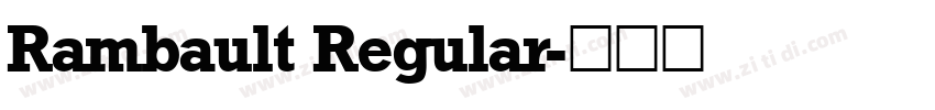 Rambault Regular字体转换